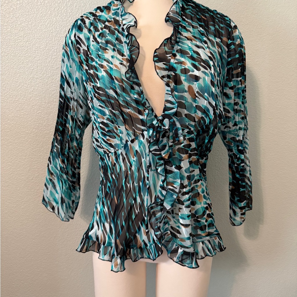 Elementz Multicolor‎ Ruffled Blouse